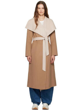 NEW/missing belt, Mackage Tan & Beige Mai-CN Coat Size XL #DC607